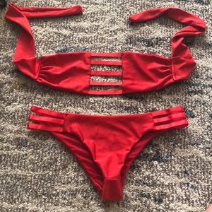 Red bikini size small